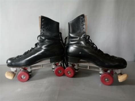 vintage riedell red wing blk leather roller skates sure grip men s size 11のebay公認海外通販｜セカイモン