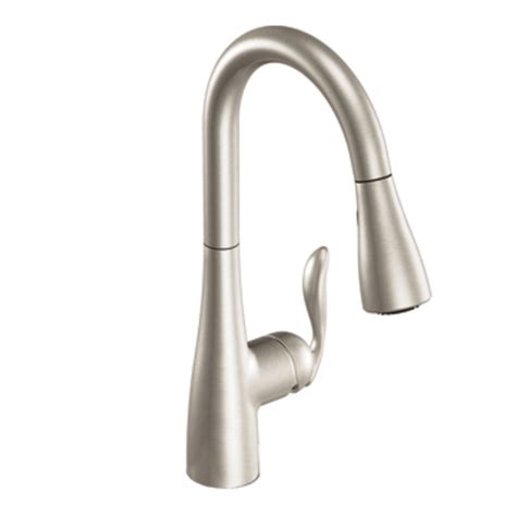 Remove the faucet's handle and bring out the spout. Moen Faucet Model 7400
