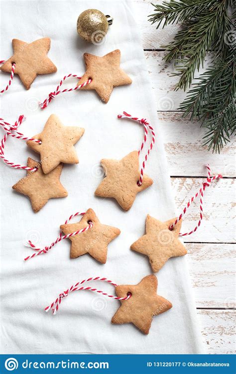 Christmas Star Shaped Cookies Stock Image  Image of biscuit, homemade