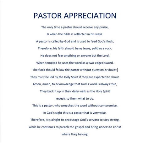 Pastor Appreciation Digital Download Poem Etsy Pastor Appreciation Quotes Pastors Wife Gifts