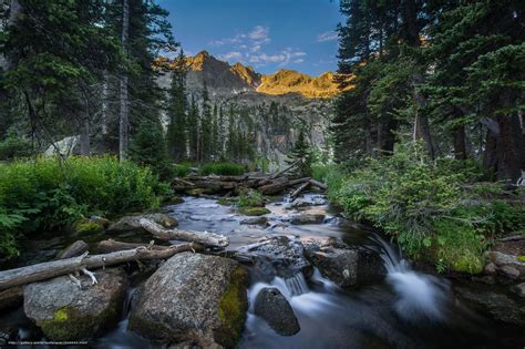 Descargar Gratis Bosque Río Montañas Piedras Fondos De Escritorio En