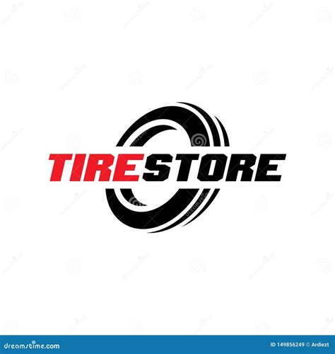 Tire Shop Logo Design Tyre Business Branding Tyre Logo Shop Vector