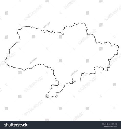 Outline Map Ukraine Lost Regions Stock Vector Royalty Free 2219841281