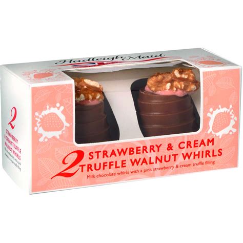 Milk Chocolate Strawberry Cream Truffle Walnut Whirls Twin Pack