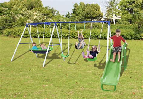 Sportspower Outdoor Playset With Saucer Swing