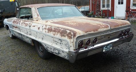 -64 Impala 4dr Hardtop 1 Chevy, Chevrolet, Junkyard Cars, Wrecking