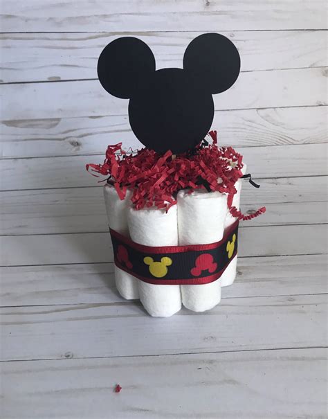 Mickey Mouse Diaper Cake Mickey Mouse Baby Shower Mickey Centerpiece