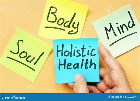 Cards Holistic Health Mind Body And Soul Stock Photo Image Of