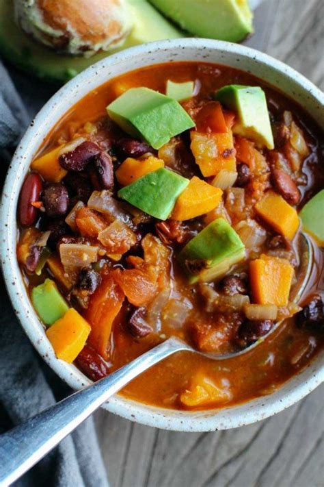 vegetarian sweet potato chili this vegetarian sweet potato chili is basic in ingredients but