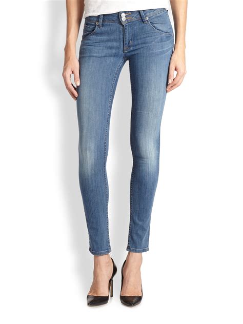 Hudson Jeans Collin Super Skinny Stretch Jeans In Blue Lyst