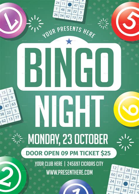 Bingo Night Flyer Print Templates Graphicriver