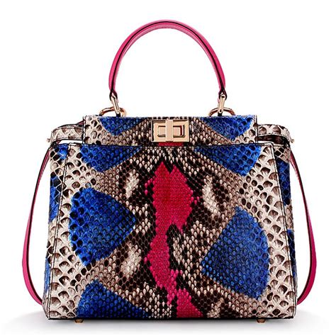 Snakeskin Handbags Python Skin Crossbody Bags For Women