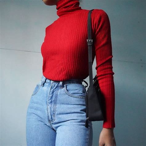 masha and jlynn on instagram “sold vintage 90s red ribbed knit turtle neck for a size xxs xs
