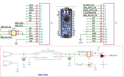 Microcontroller Powering Ardunio Nano With External 5v Schematic