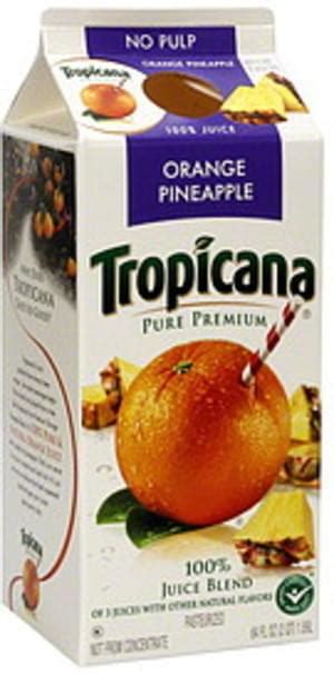 Tropicana Orange Pineapple 100 Juice Blend 64 Oz Nutrition
