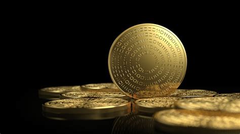 Gold Coins Isolated On White Background Cryptocurrency Concept Stock
