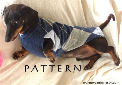 A Sewing Pattern For A Diy Dachshund Sweater And Snood Set Dachshund