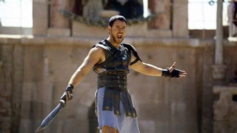 Are You Not Entertained Screams Russell Crowe As Maximus Decimus