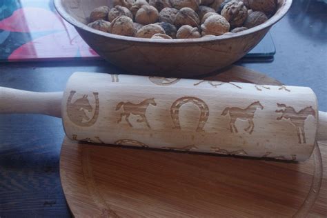 Laser Engraved Rolling Pin With Horses5 Etsy