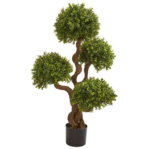 35 Four Ball Boxwood Artificial Topiary Tree Nearly Natural