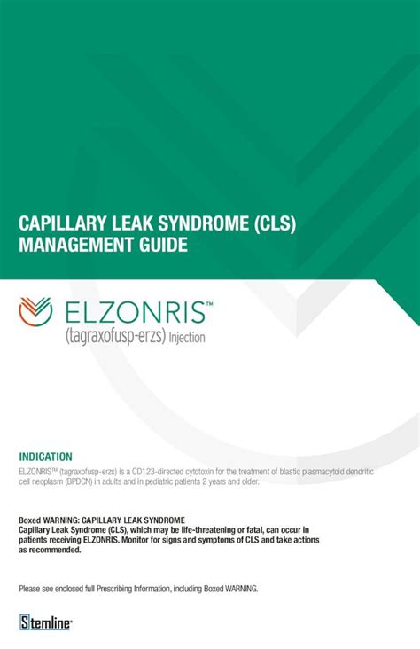 Pdf Capillary Leak Syndrome Cls Elzonris Capillary Leak