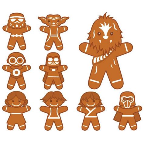 Gingerbread Man Star Wars Clipart & Vector Set Instant | Etsy in 2021