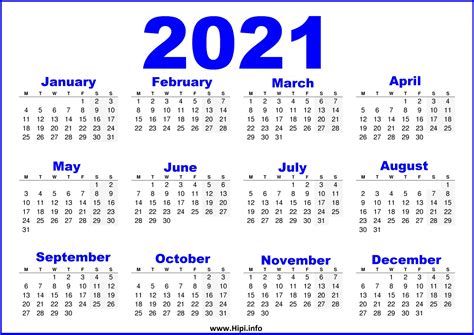 Scroll down for a listing of holidays and events by date. Array | Printable Calendar 2021