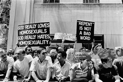 protestors show their distaste at a gay pride parade in new york news photo getty images