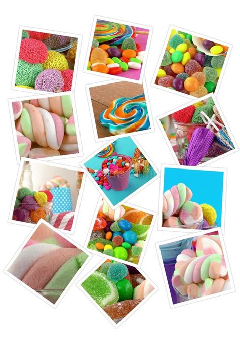 Candy Sweet Lolly Sugary Collage Stock Image Image Of Fruit