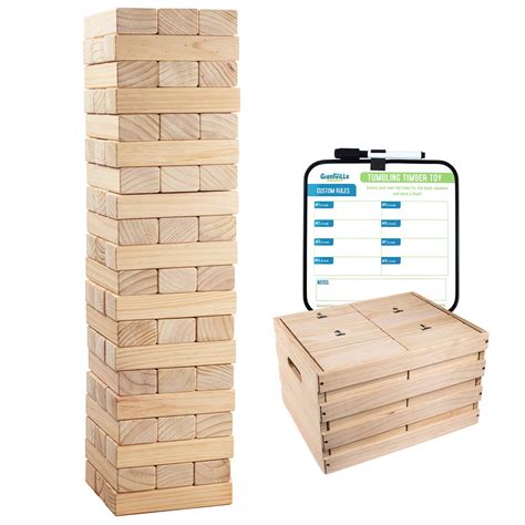 Buy Giant Tumbling Timber Toy 60 Extra Jumbo Wooden Blocks Floor Game
