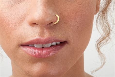 Nose Hoop Gold Nose Hoop Indian Nose Ring Cartilage Etsy