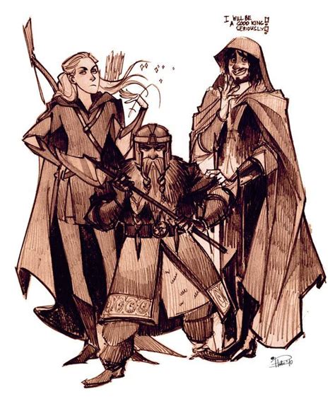 Legolas Gimli And Aragorn By Phobs Lord Of The Rings The Hobbit Character Design