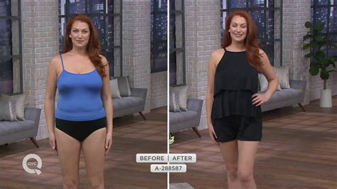 Fit 4 U Hi Neck Double Tiered Romper Swimsuit On Qvc Youtube