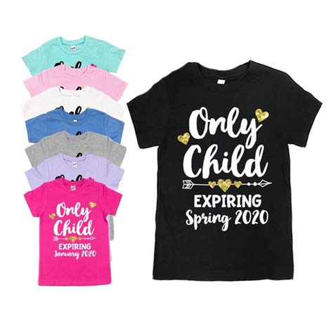 Only Child Expiring Shirt Big Sister Shirts Announcement Etsy