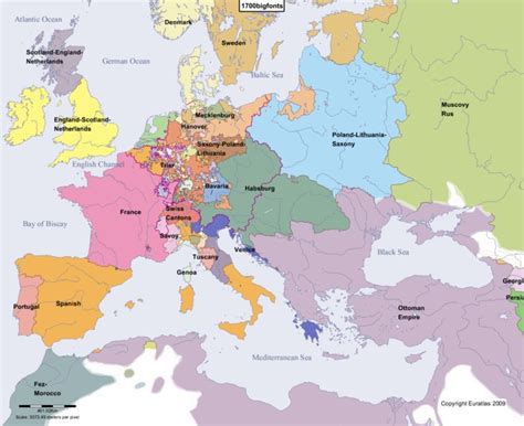 Map Of Europe 1600 To 1700