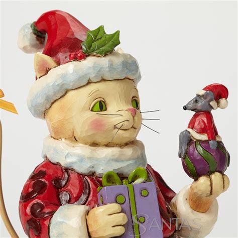 Jim Shore Christmas Cat With Present 4037593