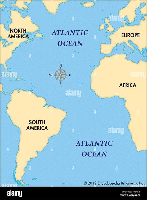 Atlantic Ocean Europe Map Map Of Atlantic Ocean Area