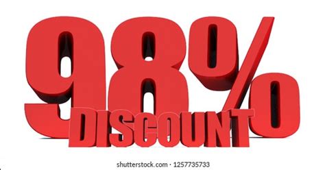 98 Percent Off 3d Sign On Stock Illustration 1257735733 Shutterstock