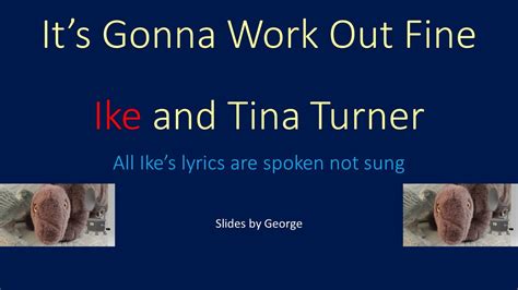 Ike And Tina Turner It S Gonna Work Out Fine Duet Karaoke Youtube