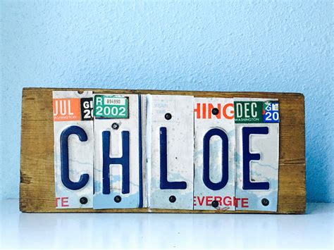 Recycled License Plate Sign | License plate sign, License plates diy, License plate