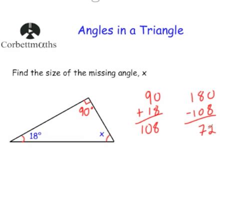 Angles In A Triangle Video Corbettmaths