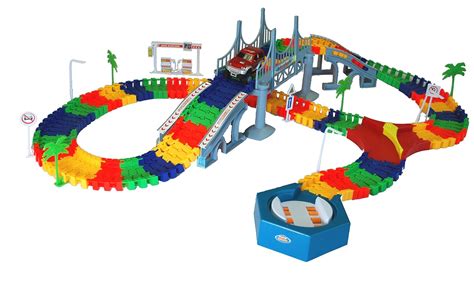 Toy Car Track Kids Fun Colorful Playset Children Bridge Tunnel