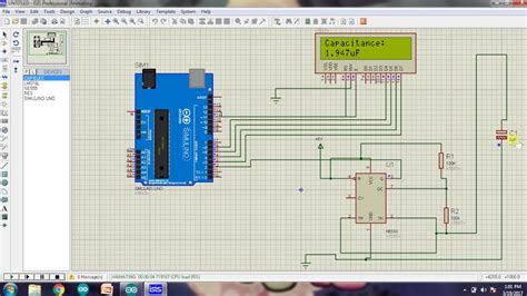 Arduino Based Digital Capacitance Meter Simulation Youtube