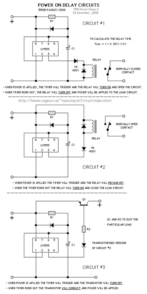 555 Timer Delay Circuits Hobby Electronics Electronics Basics
