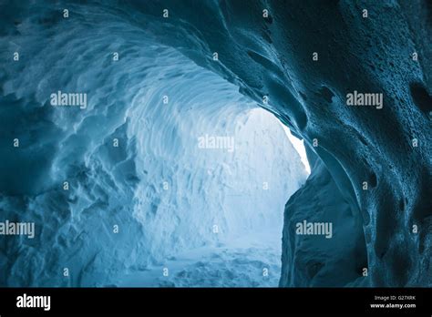 Ice Cave In Chamonix Alps Stock Photo Alamy