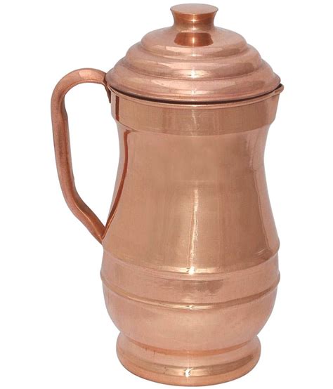 Prisha India Craft Diwali T Pure Copper Jug Maharaja Jug 1900 Ml 6425 Oz With Two