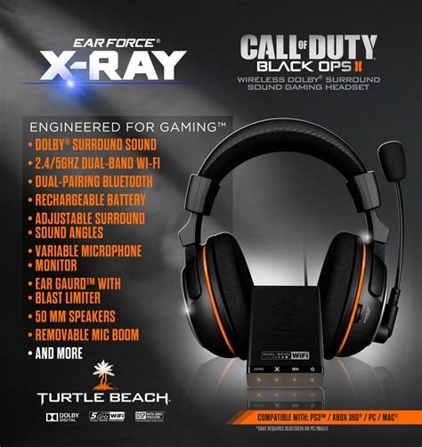 Turtle Beach Call Of Duty Black Ops Ii Ear Force X Ray Headset Limited