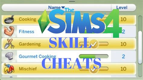 The Sims 4 Skill Cheats Youtube