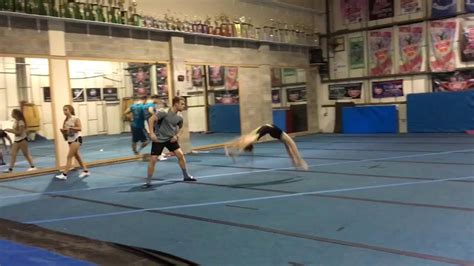 New Gymnastics Skills Being Learnt Today Full Twisting Layout Arabian Standing Back Tuck Youtube