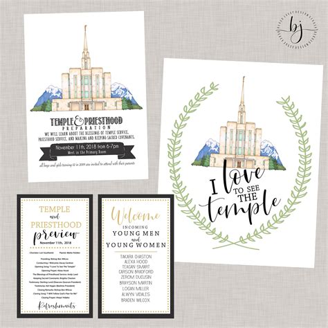 Temple And Priesthood Preview Package Invitation Poster Etsy